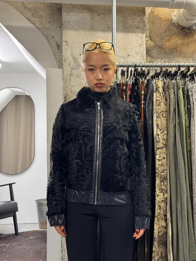 2000s Versace Black Fur Jacket GJUYRxY 1