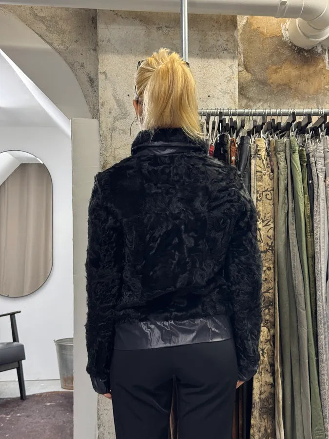 2000s Versace Black Fur Jacket GJUYRxY 2
