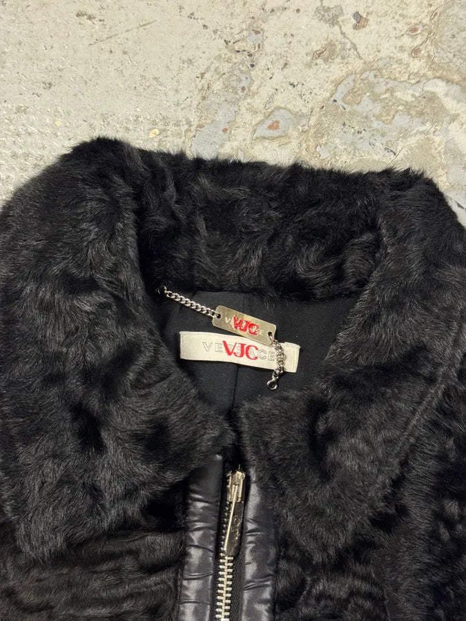2000s Versace Black Fur Jacket GJUYRxY 6