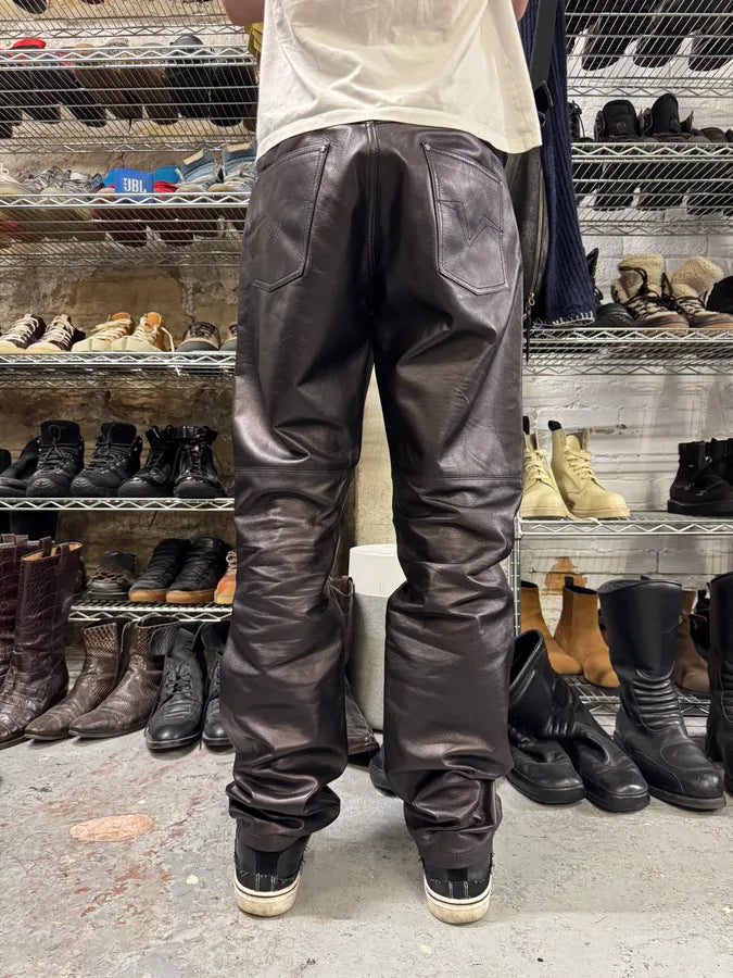 2000s Versace Black Leather Pants (M) okRYUib 2