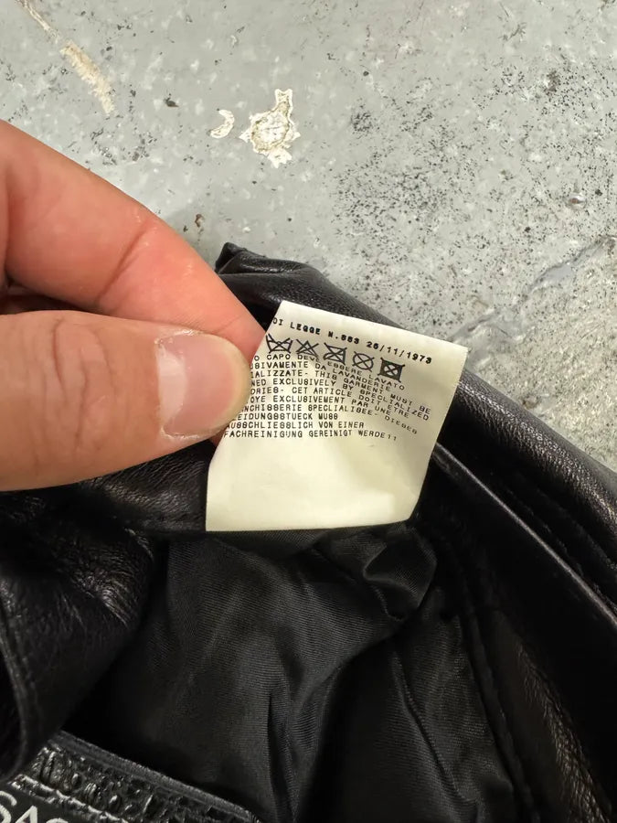 2000s Versace Black Leather Pants (M) okRYUib 9