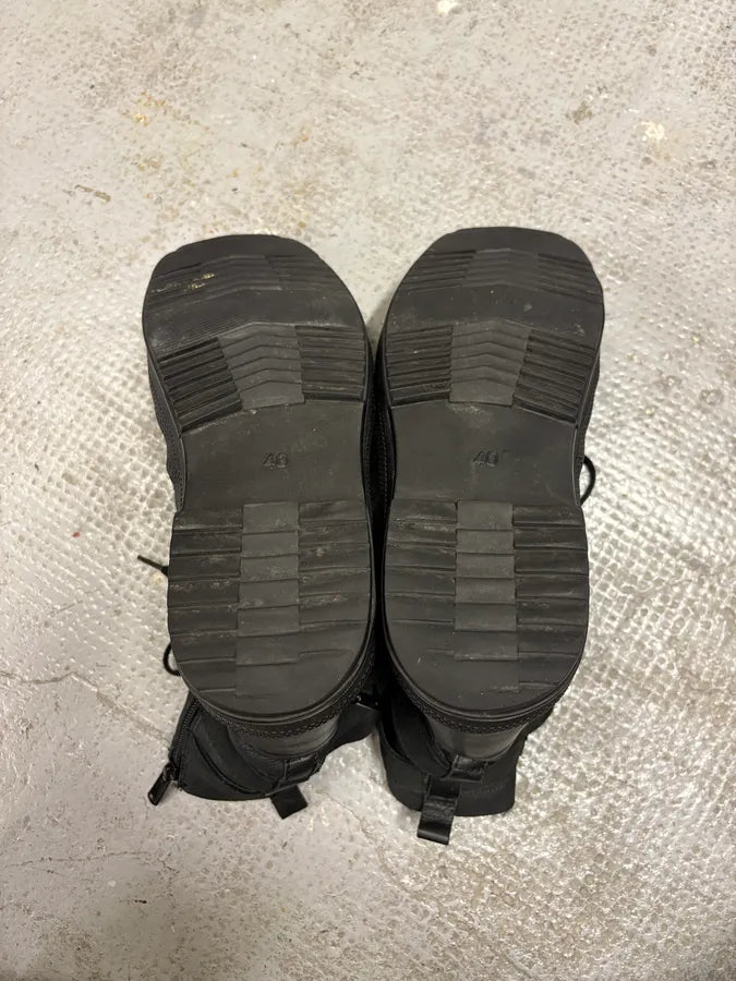 2000s Versace Black Leather Quilted High Sneakers (40eu/us7) yOBaVqi 7