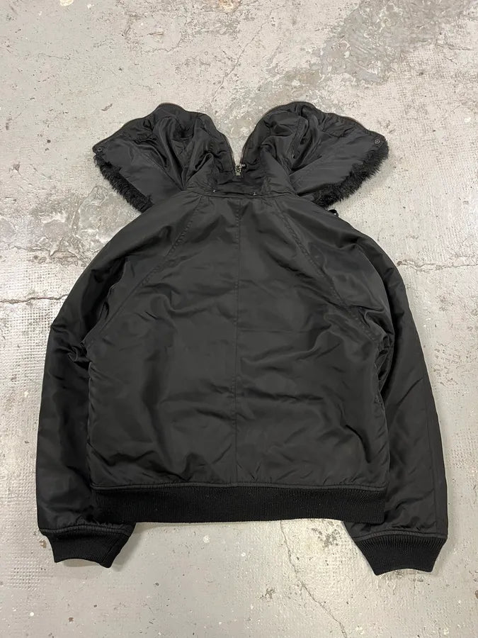 2000s Versace Black Military M1 Bomber Jacket (L) PekkRtQ 1