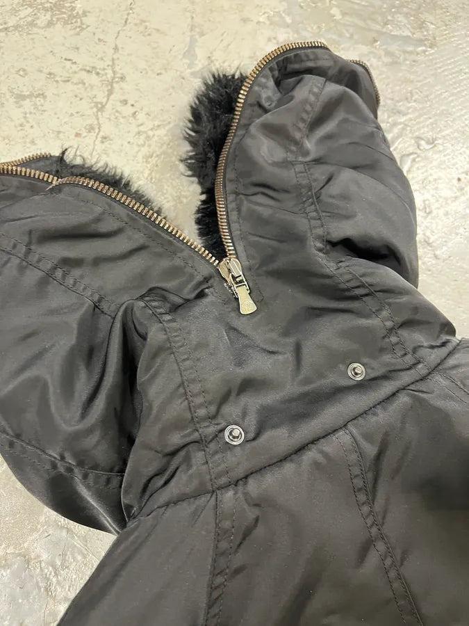 2000s Versace Black Military M1 Bomber Jacket (L) PekkRtQ 11