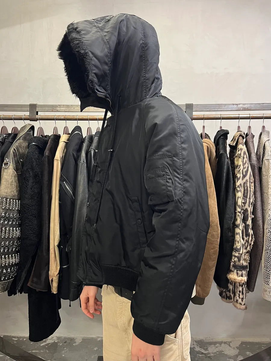 2000s Versace Black Military M1 Bomber Jacket (L) PekkRtQ 2