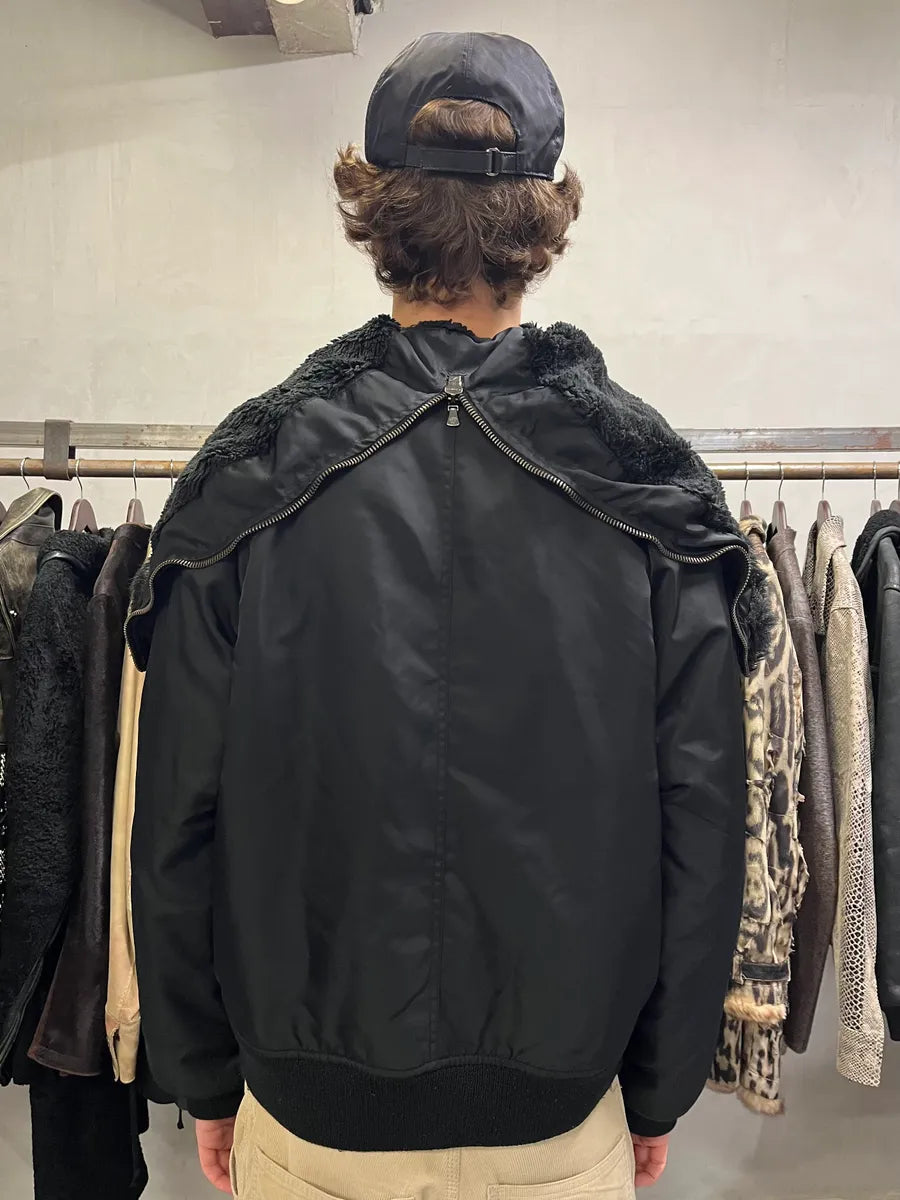 2000s Versace Black Military M1 Bomber Jacket (L) PekkRtQ 3