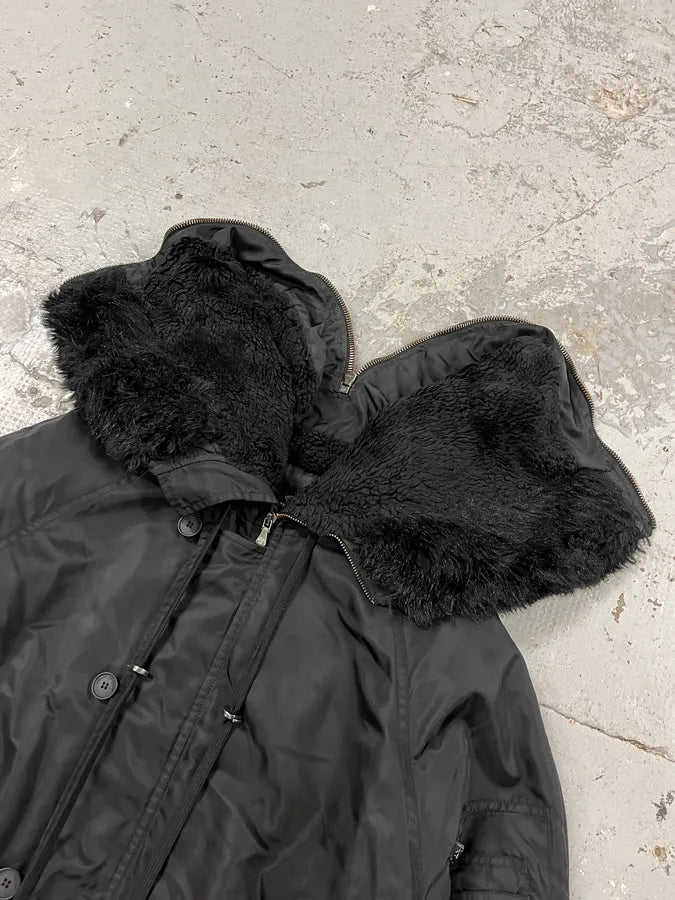 2000s Versace Black Military M1 Bomber Jacket (L) PekkRtQ 6