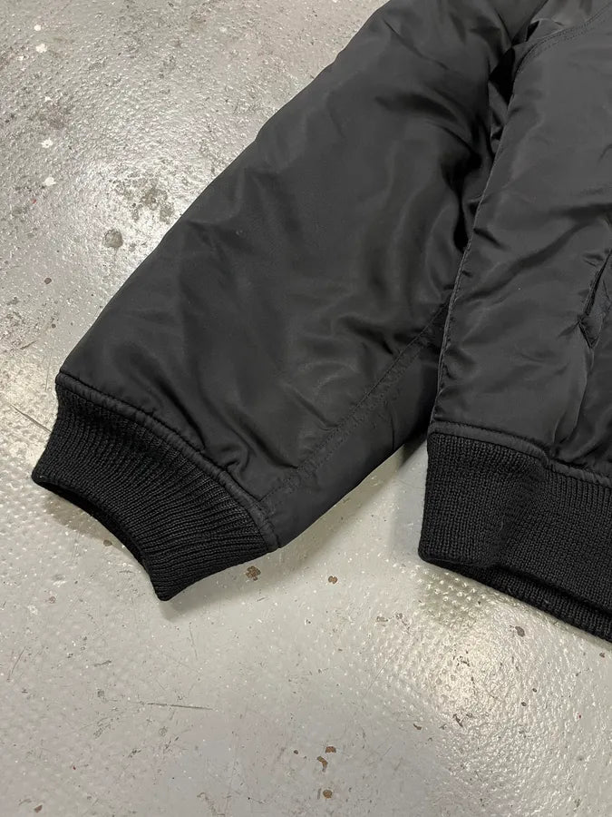 2000s Versace Black Military M1 Bomber Jacket (L) PekkRtQ 7