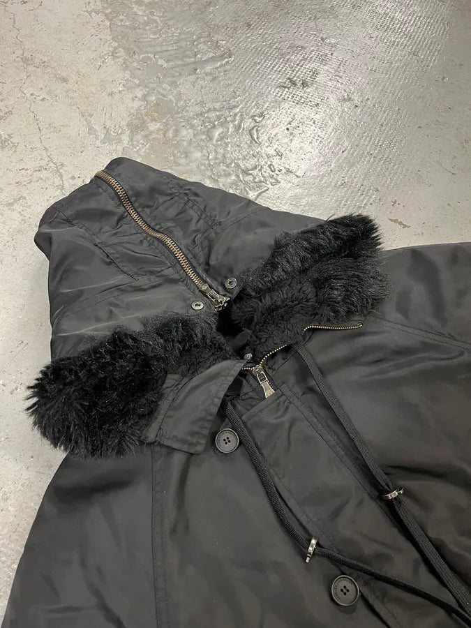 2000s Versace Black Military M1 Bomber Jacket (L) PekkRtQ 8