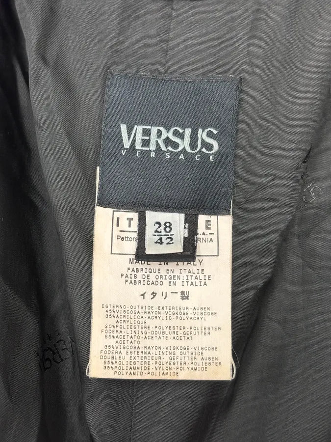 2000s Versace Black Royal Velvet Long Coat CjIIbnP 11