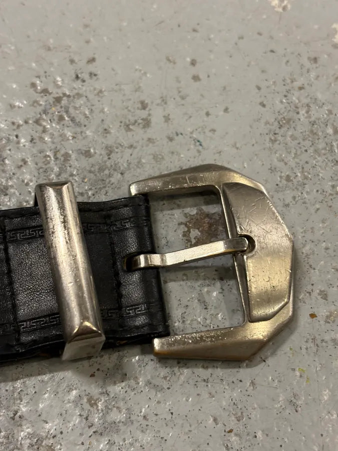 2000s Versace Black Studded Leather Belt qicUBHj 2
