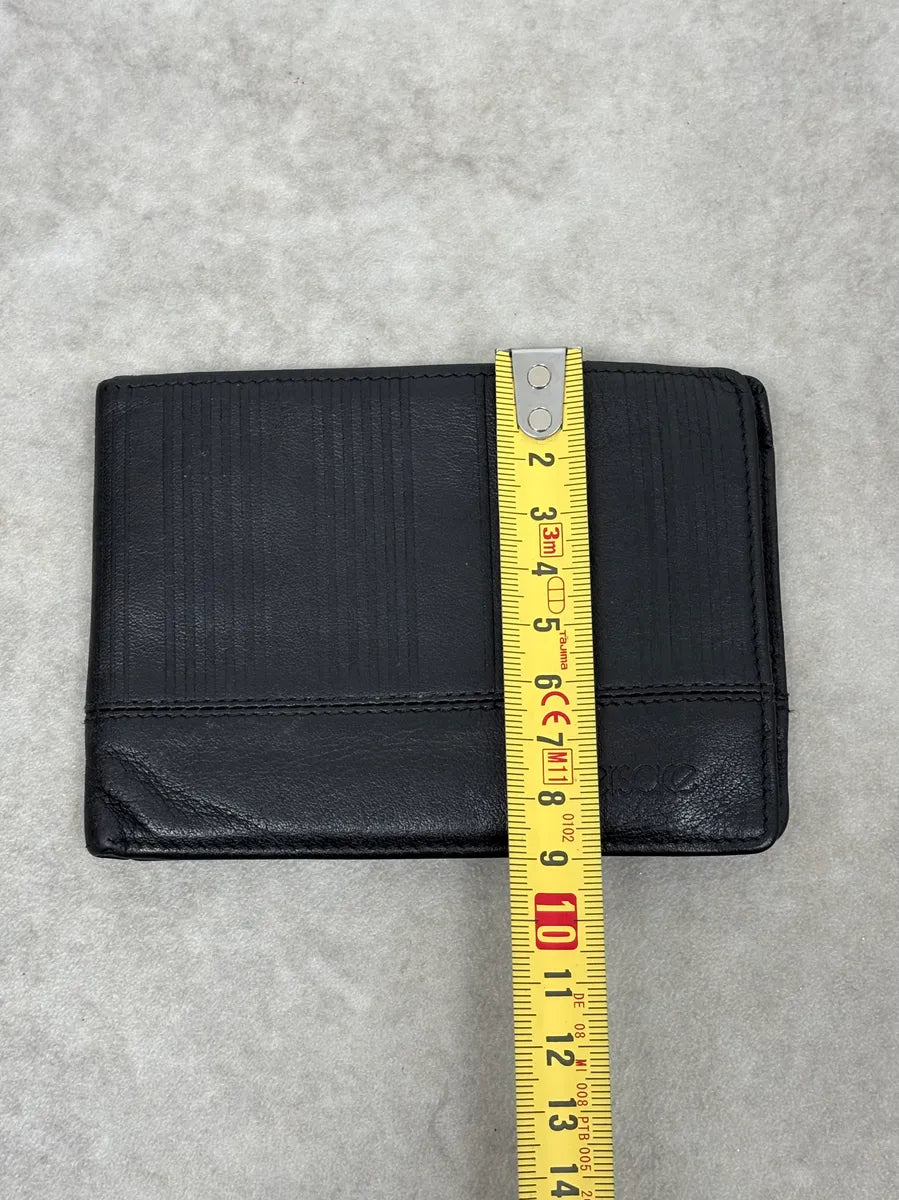 2000s Versace Black Textured Leather Wallet UCbNwgW 6
