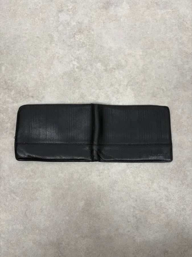 2000s Versace Black Textured Leather Wallet UCbNwgW 2