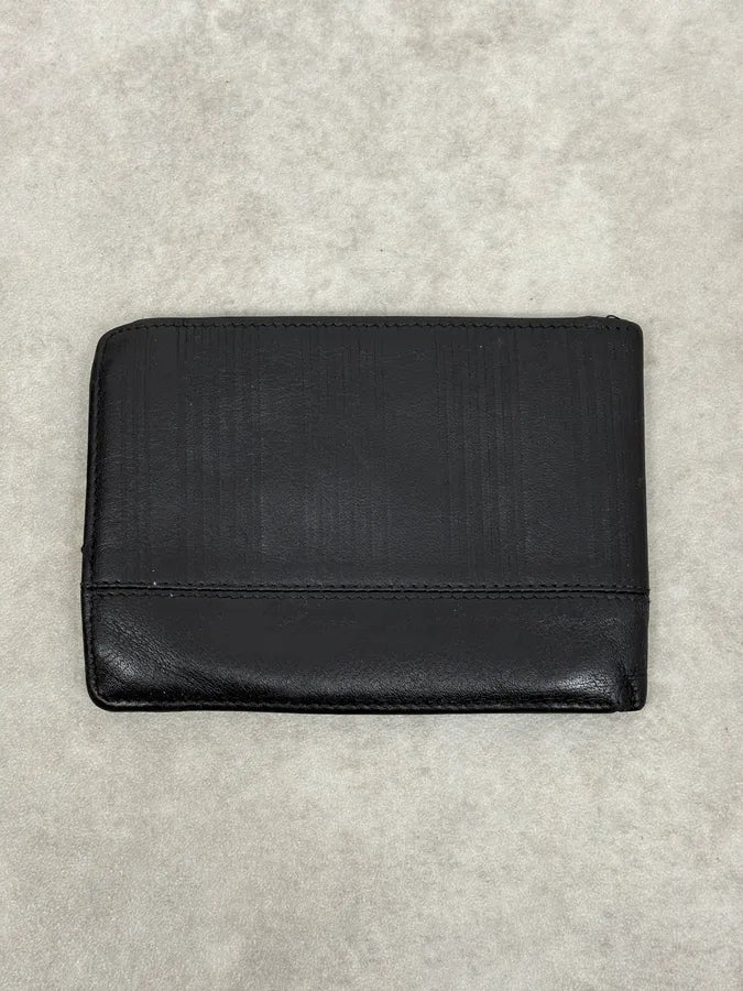 2000s Versace Black Textured Leather Wallet UCbNwgW 1