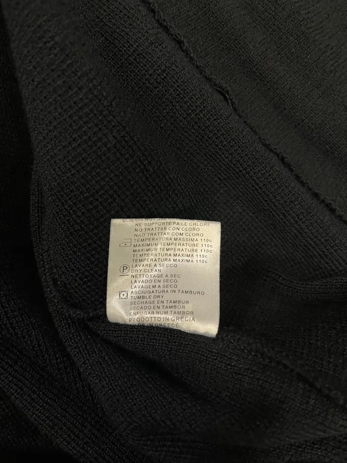 2000s Versace Black Wool & Leather Hybrid Jacket JHmEPUf 10