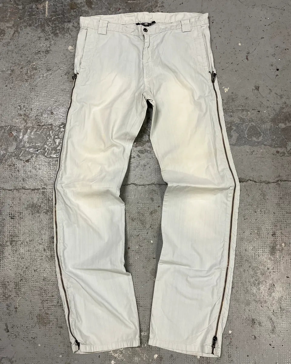 2000s Versace Blue Side Zips Denim Jeans ivwYOpZ 0