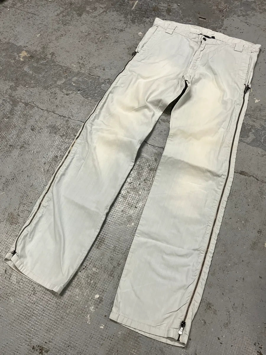 2000s Versace Blue Side Zips Denim Jeans ivwYOpZ 4