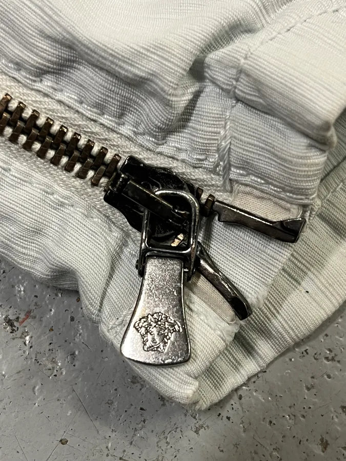 2000s Versace Blue Side Zips Denim Jeans ivwYOpZ 10