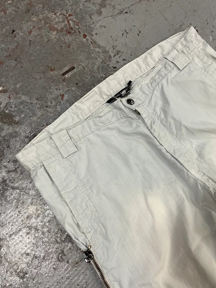 2000s Versace Blue Side Zips Denim Jeans ivwYOpZ 5