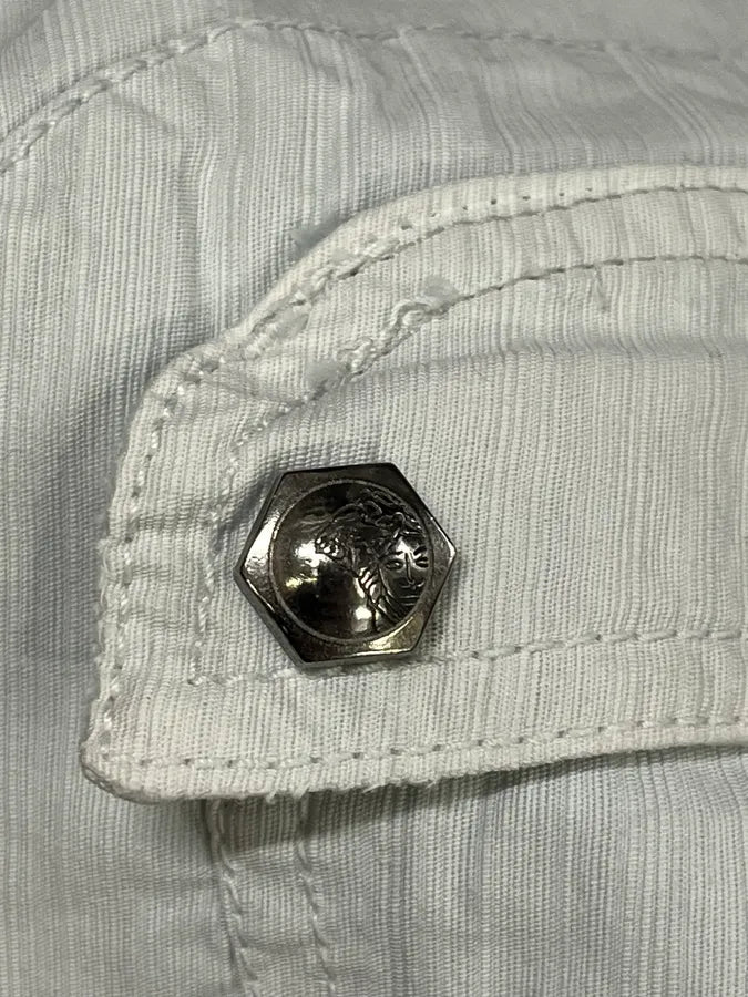 2000s Versace Blue Side Zips Denim Jeans ivwYOpZ 11