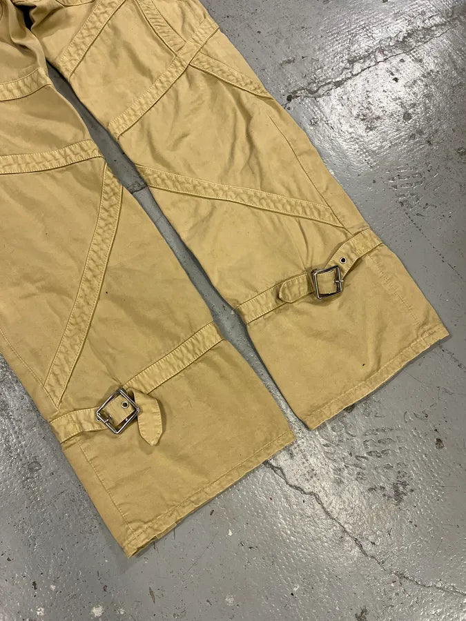 2000s Versace Bondage Beige Cargo Pants xdPEWqe 7