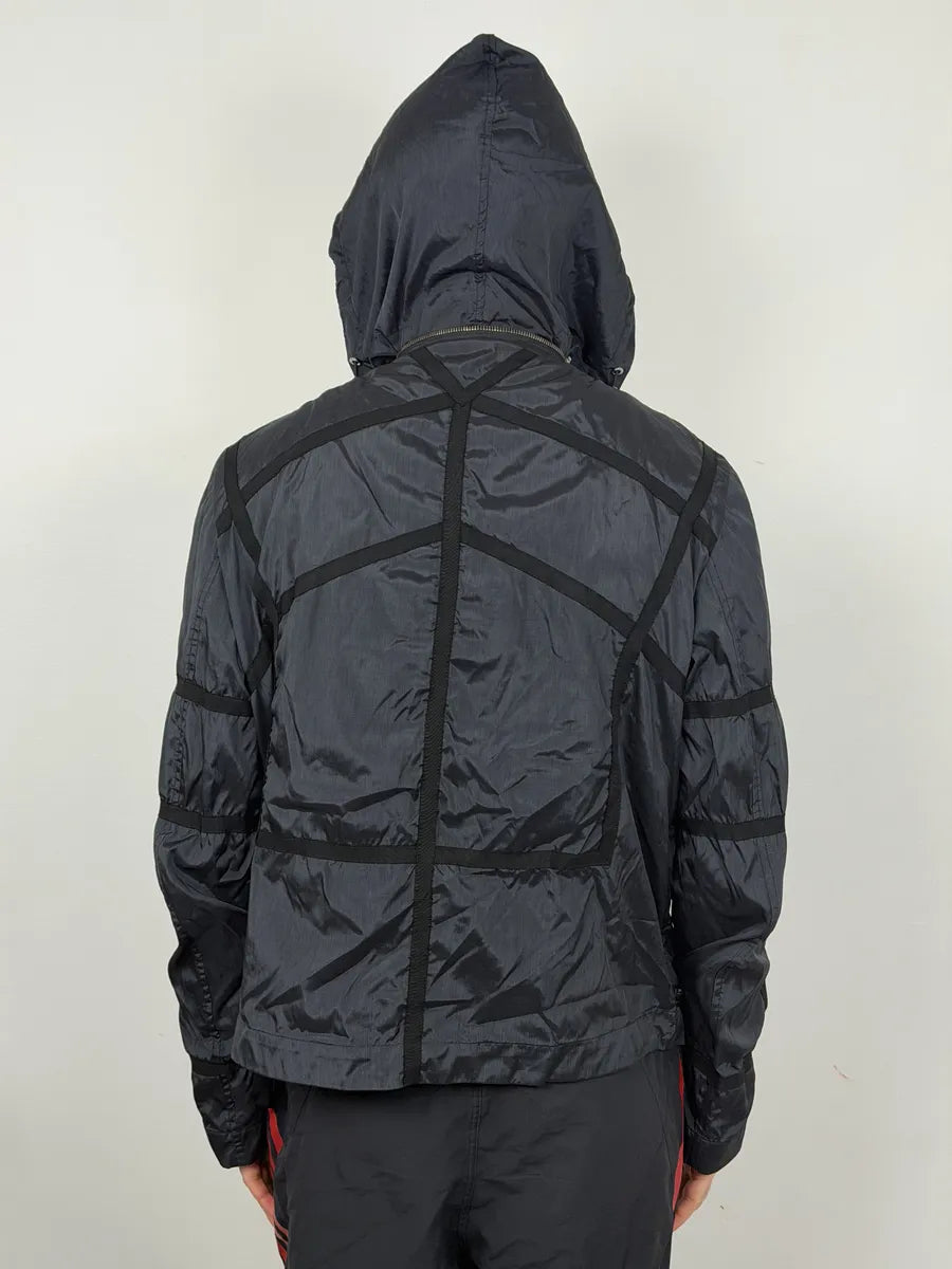 2000s Versace Bondage Black Hooded Jacket PmKHVeM 2