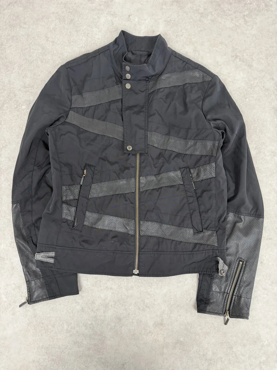 2000s Versace Bondage Black Hybrid Jacket MiMUeal 0