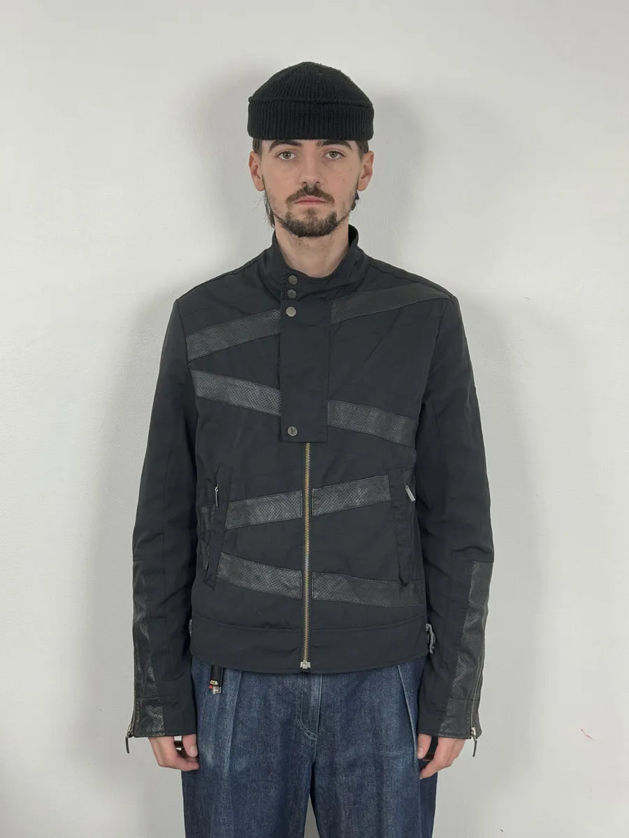 2000s Versace Bondage Black Hybrid Jacket MiMUeal 1