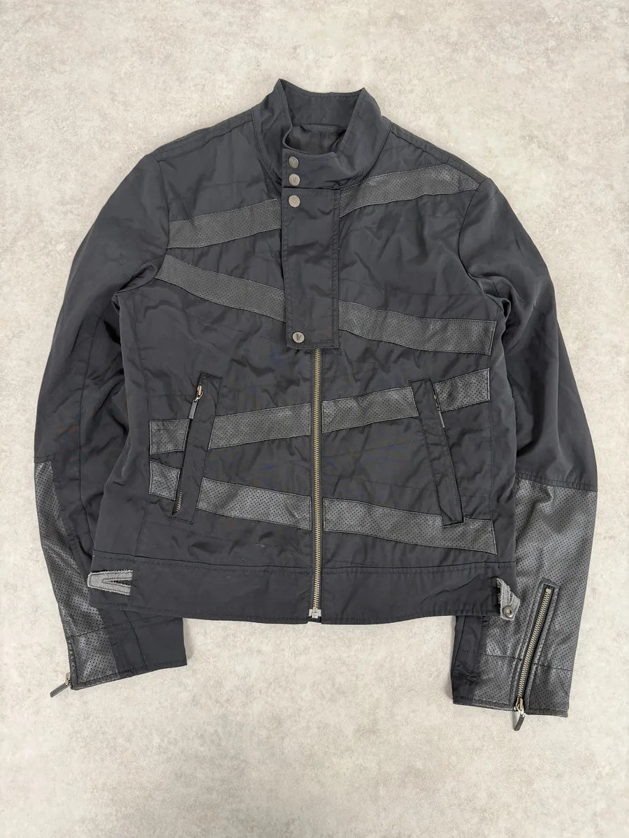 2000s Versace Bondage Black Hybrid Jacket MiMUeal 3
