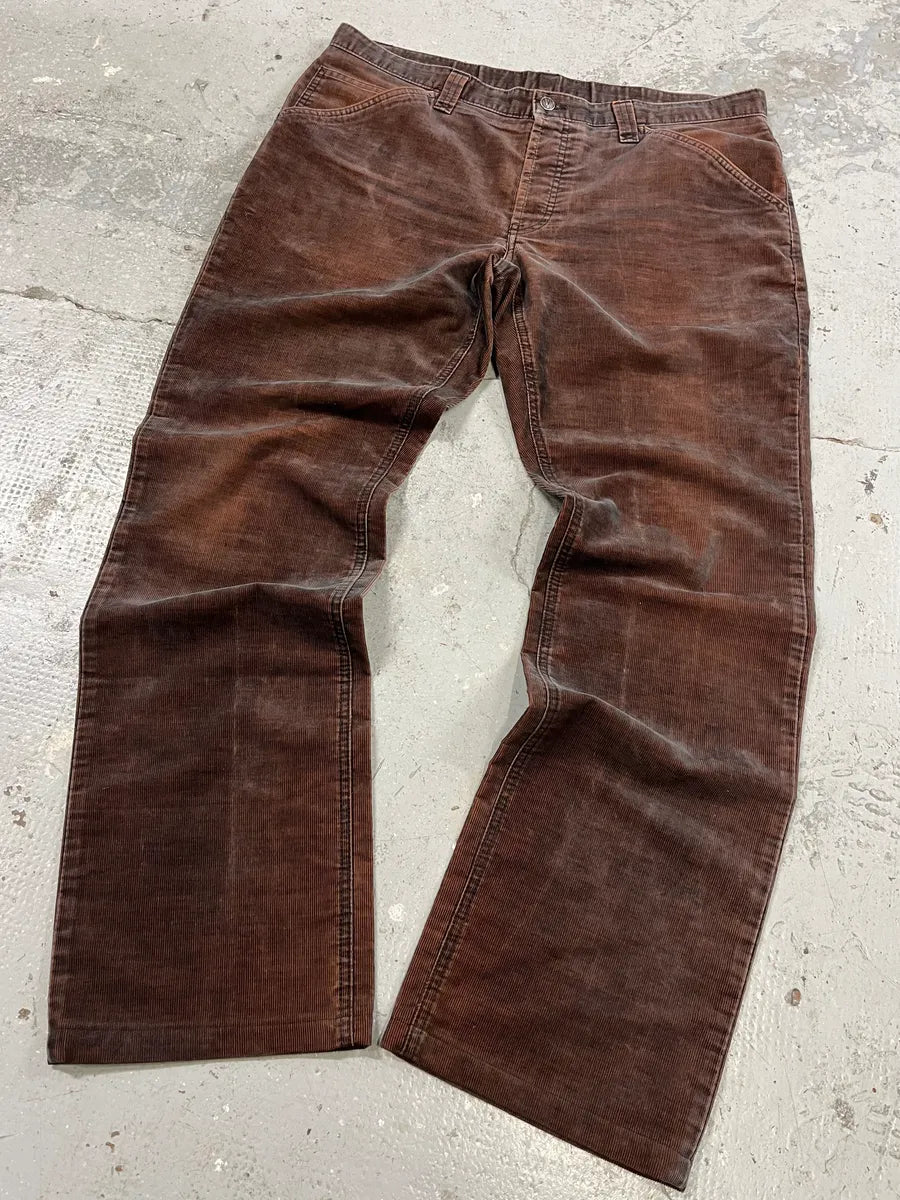 2000s Versace Brown Cozy Velvet Pants (XL/XXL) jAZCORF 3