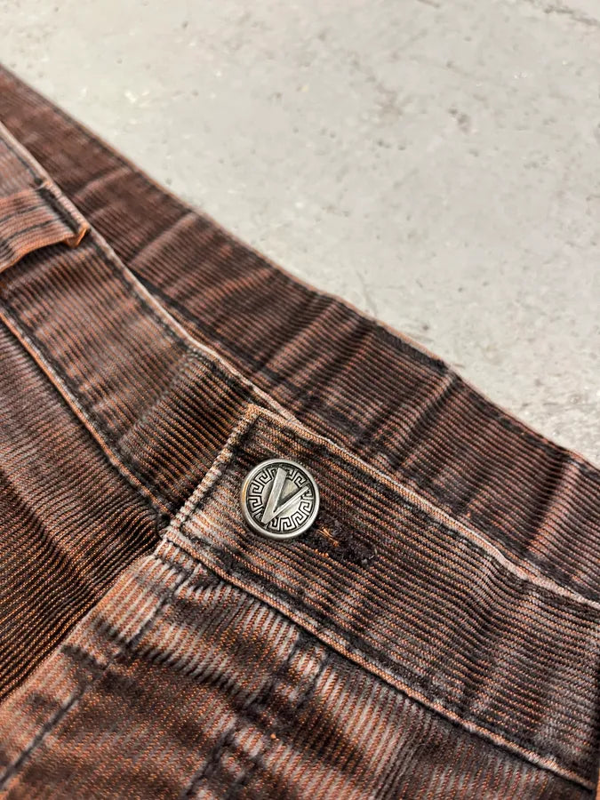 2000s Versace Brown Cozy Velvet Pants (XL/XXL) jAZCORF 5
