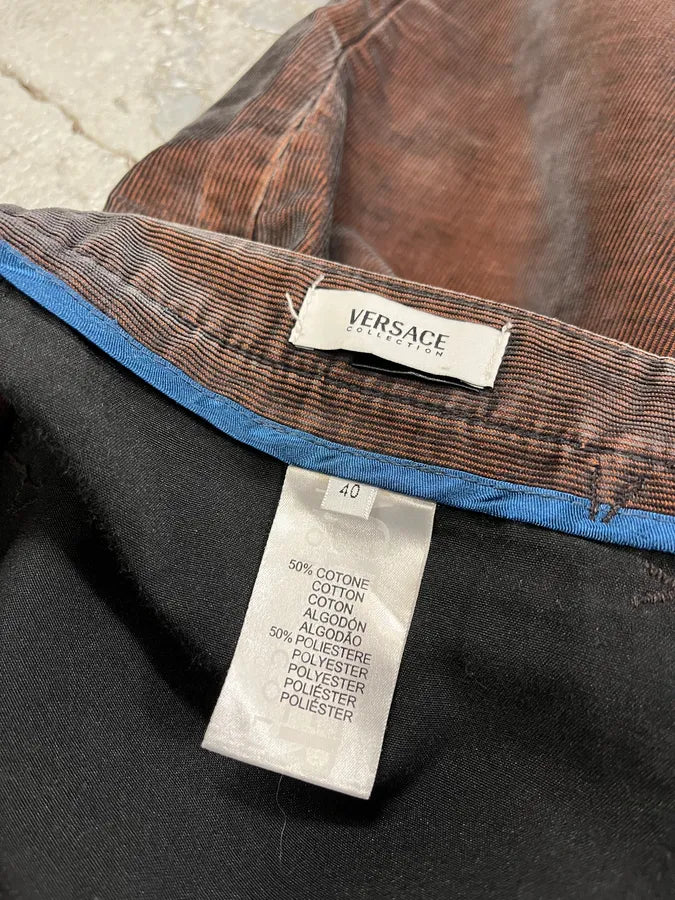 2000s Versace Brown Cozy Velvet Pants (XL/XXL) jAZCORF 8