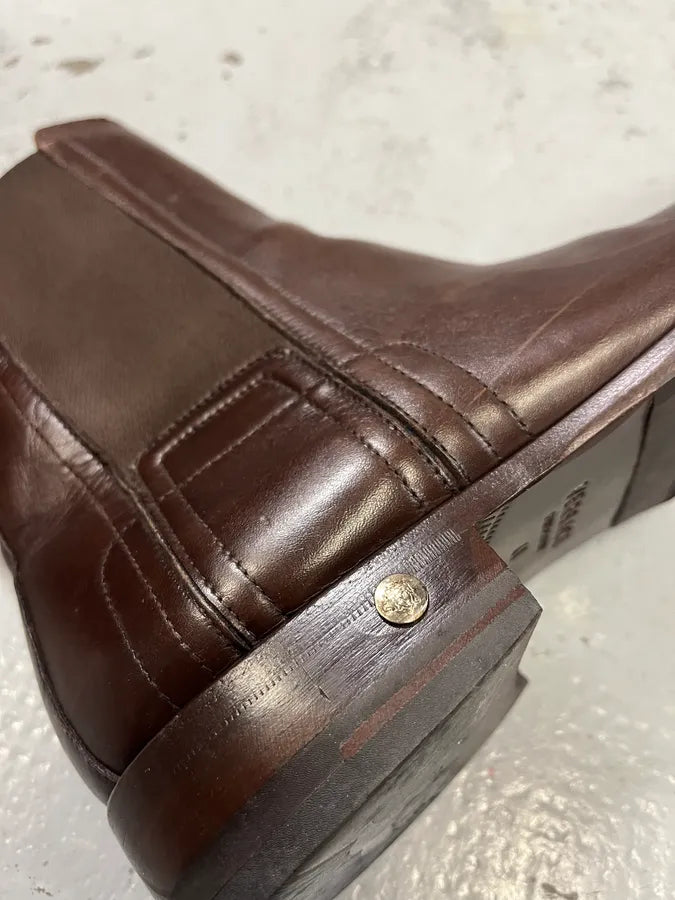 2000s Versace Brown Leather Boots vTuDxHE 3