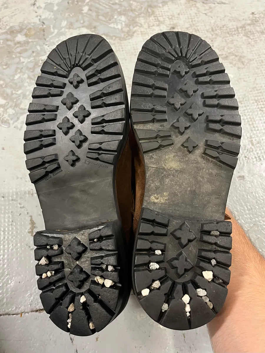 2000s Versace Brown Suede Leather Boots iadVjcq 7