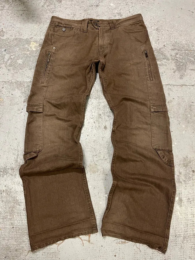 2000s Versace Brown Utility Cargo Large Pants (L/XL) iVBTVMm 0