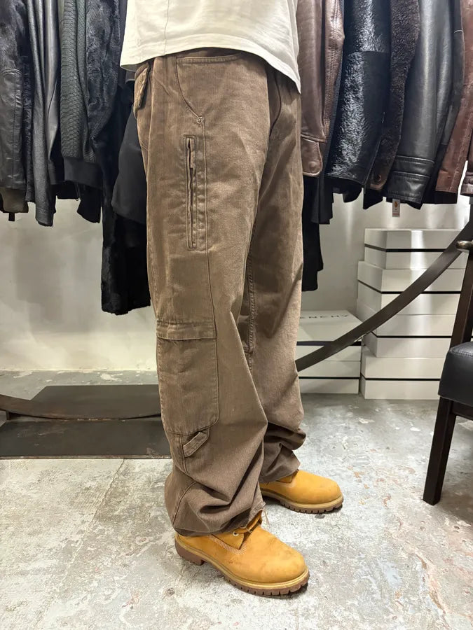 2000s Versace Brown Utility Cargo Large Pants (L/XL) iVBTVMm 2