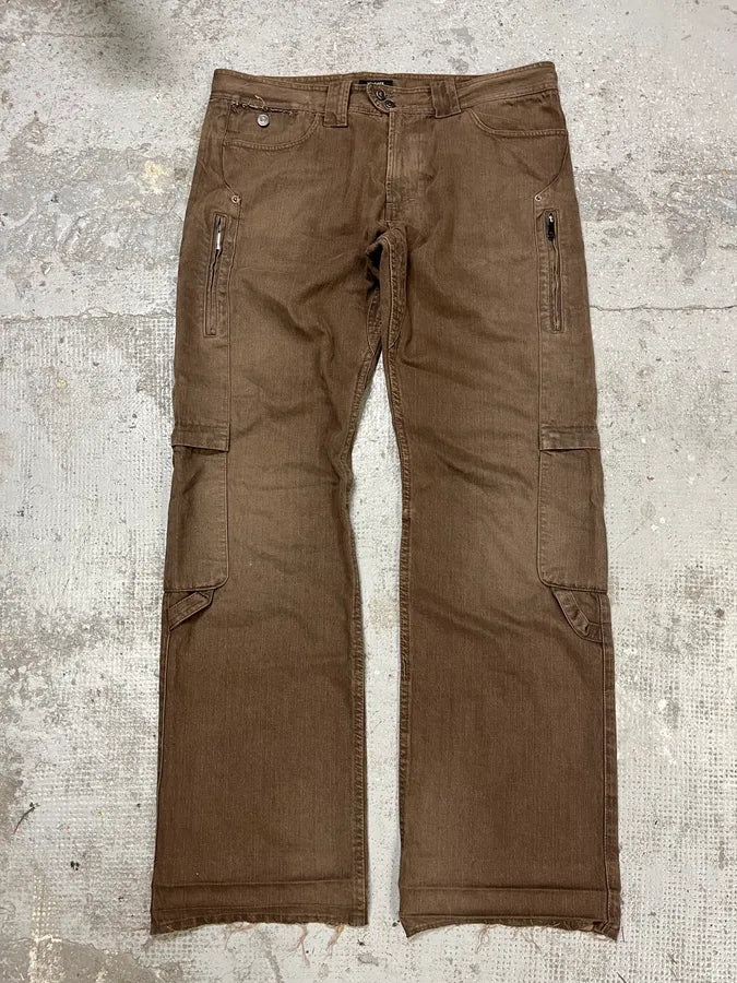 2000s Versace Brown Utility Cargo Large Pants (L/XL) iVBTVMm 3