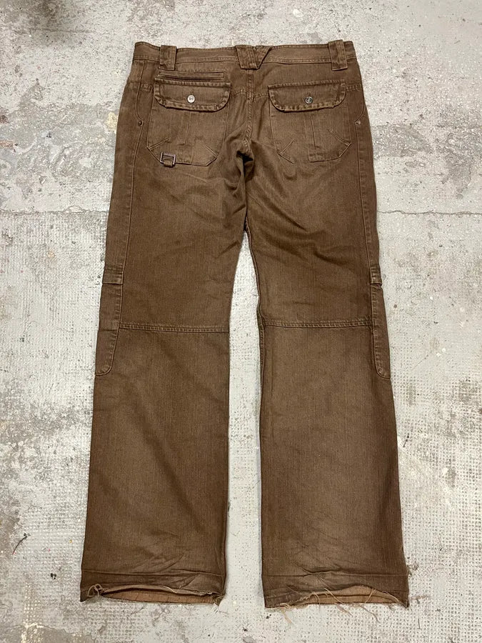 2000s Versace Brown Utility Cargo Large Pants (L/XL) iVBTVMm 6