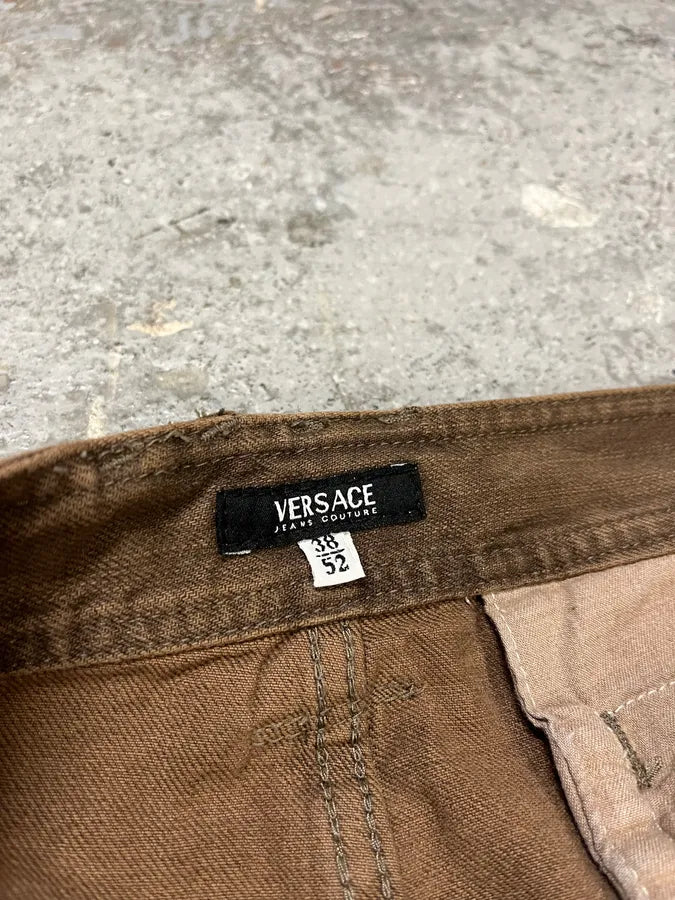 2000s Versace Brown Utility Cargo Large Pants (L/XL) iVBTVMm 9