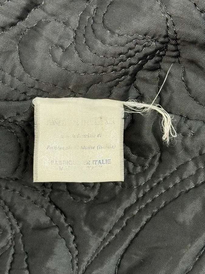 2000s Versace Buttoned Hybrid Denim & Leather Jacket KoCwjnl 11