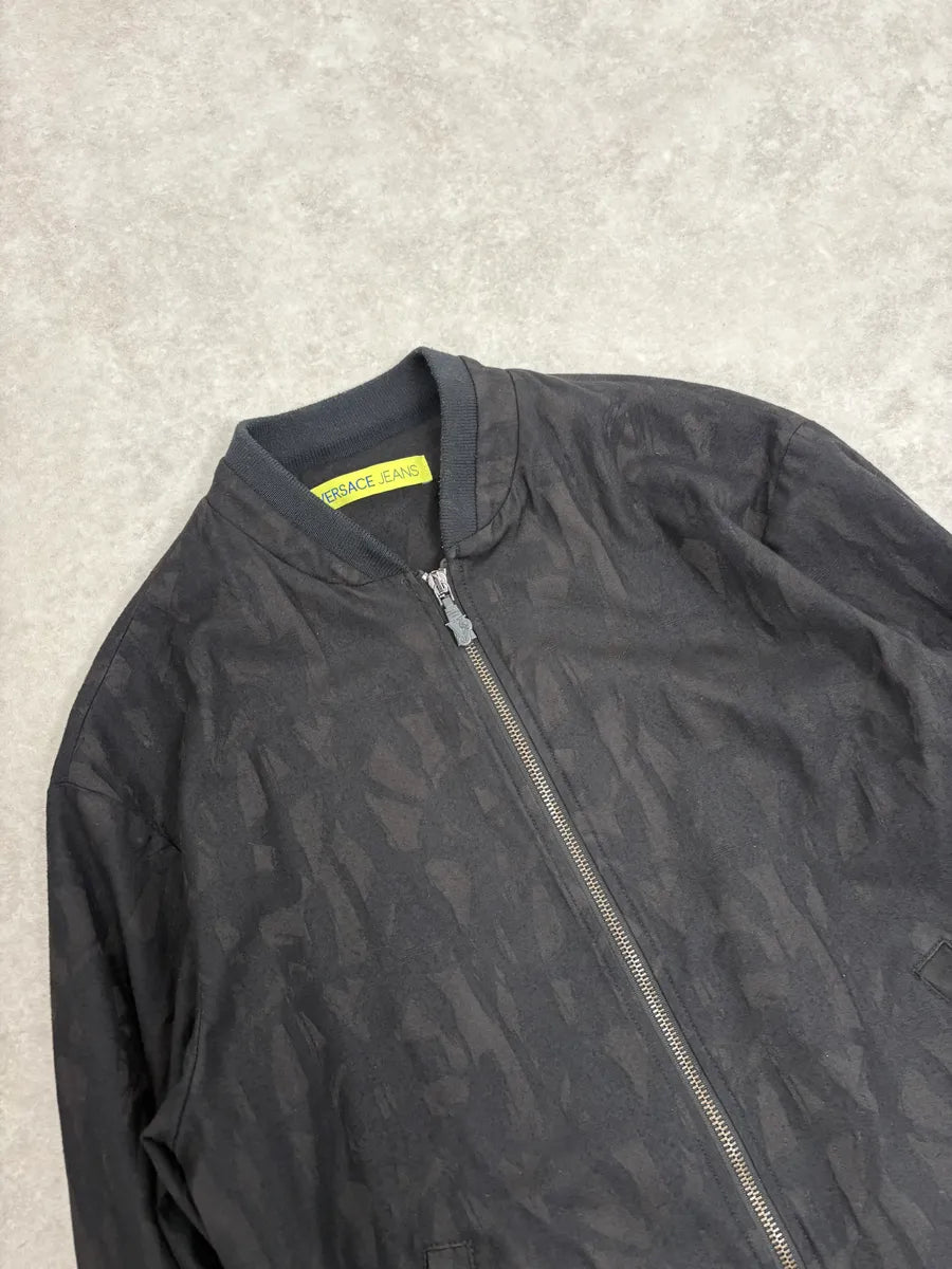 2000s Versace Camo Hunter Khaki Bomber Jacket xuZwsxN 4
