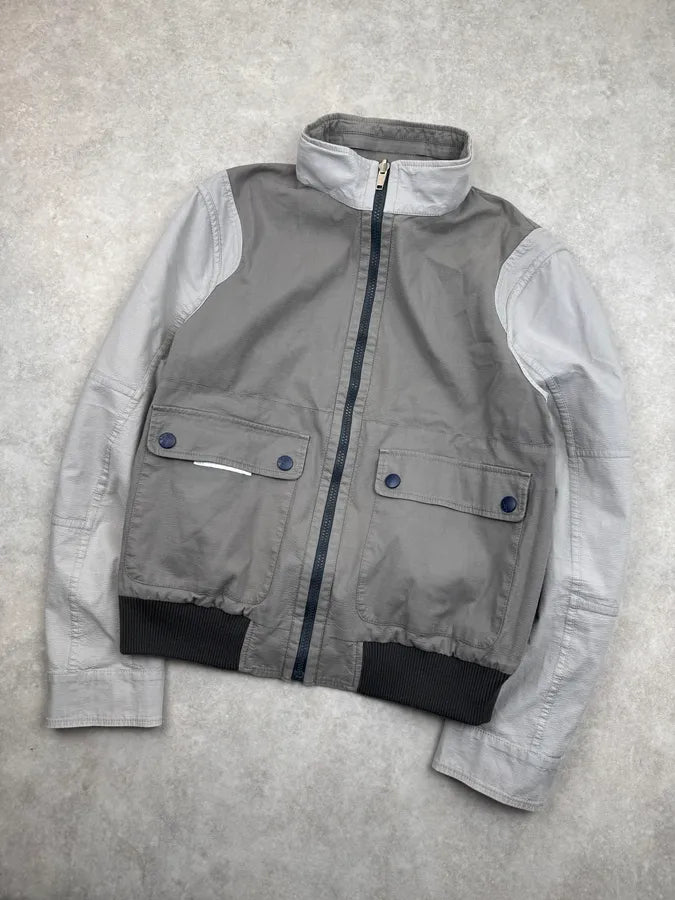 2000s Versace Double Grey Inverted Reversible Cargo Jacket YEQRJnn 8