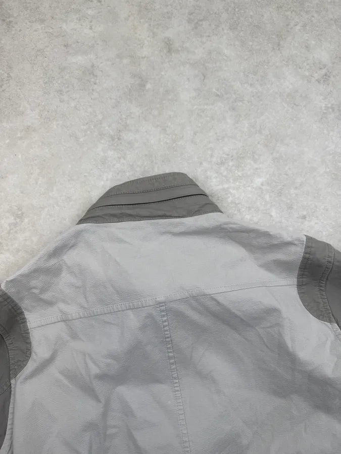 2000s Versace Double Grey Inverted Reversible Cargo Jacket YEQRJnn 13