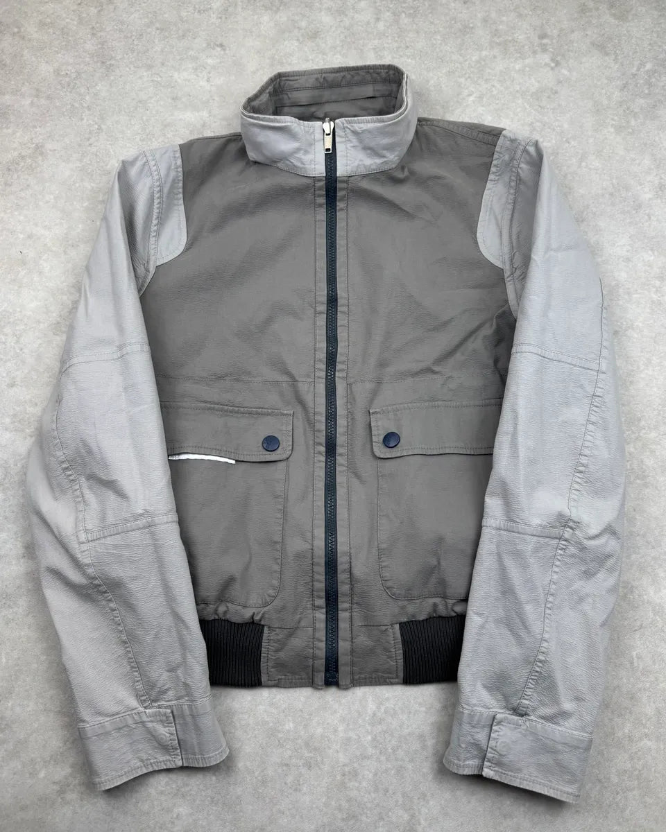 2000s Versace Double Grey Inverted Reversible Cargo Jacket YEQRJnn 0