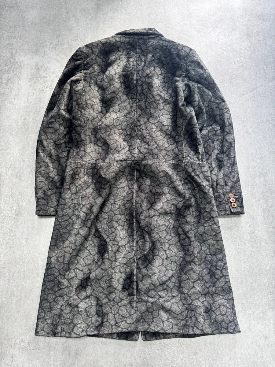 2000s Versace Grey Dark Shell Long Coat DesqXSn 2