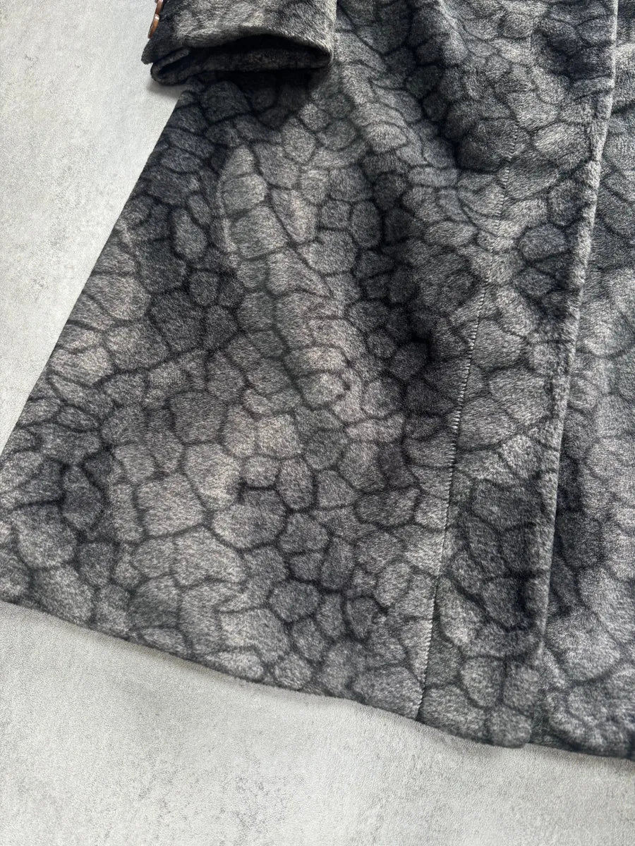 2000s Versace Grey Dark Shell Long Coat DesqXSn 5