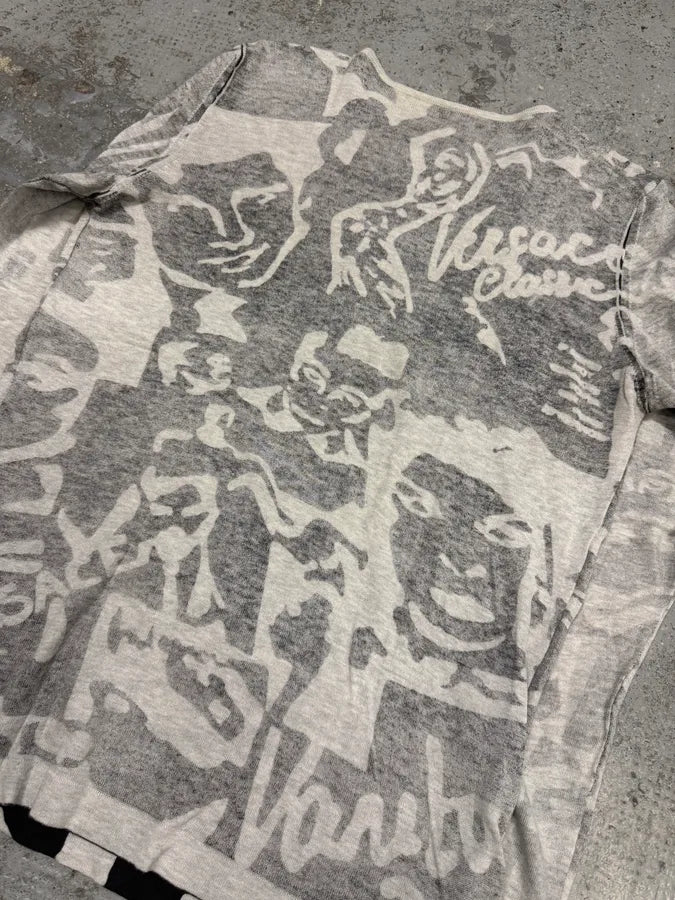 2000s Versace Grey Fancy Faces Longsleeves wjtmPQV 4