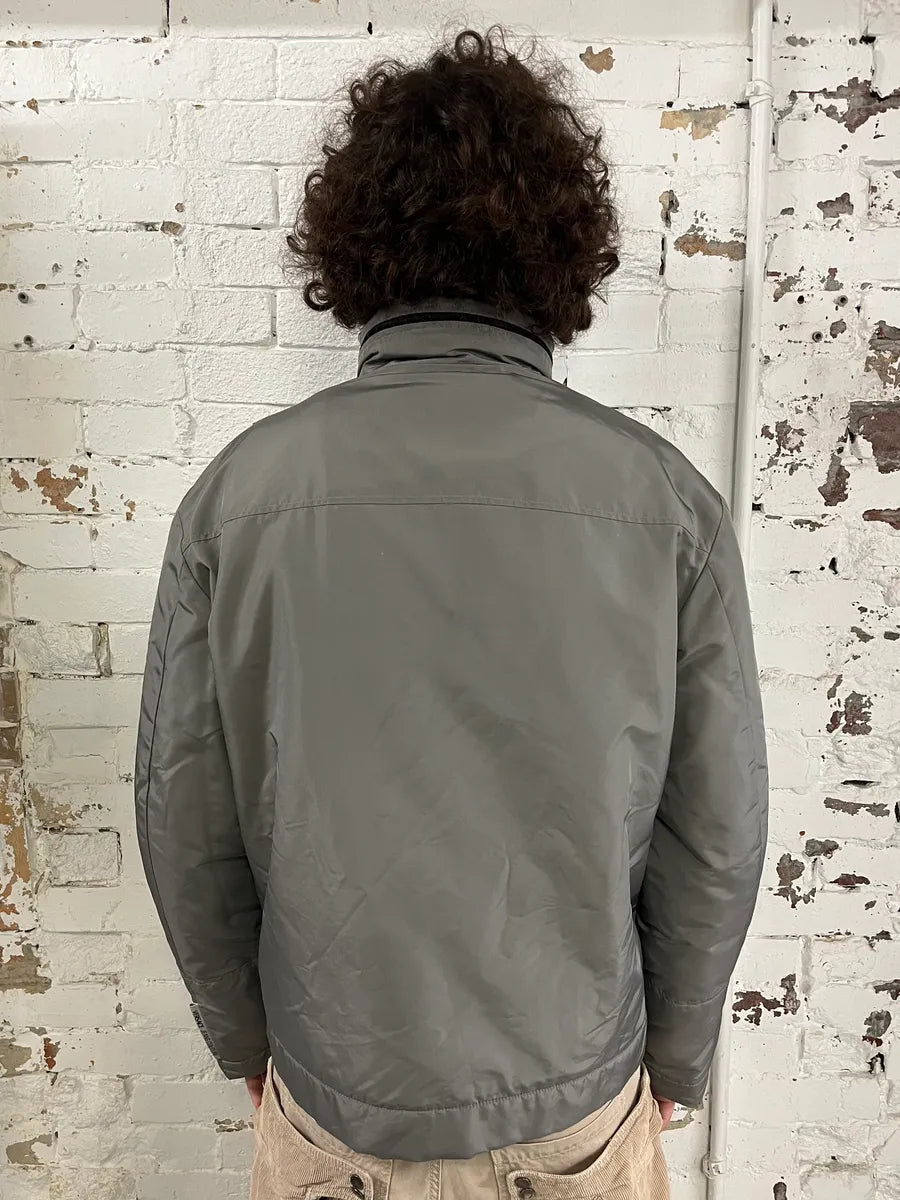 2000s Versace Grey Multi Zips Bomber Jacket CQHkUaT 2