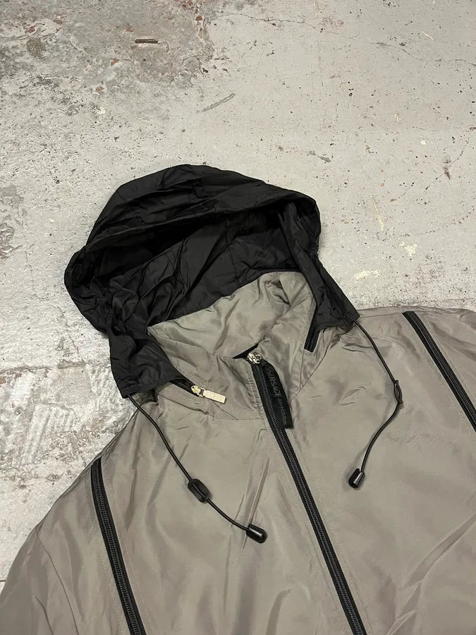 2000s Versace Grey Multi Zips Bomber Jacket CQHkUaT 10