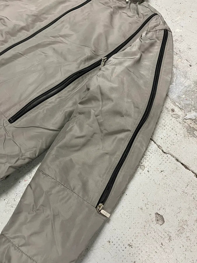 2000s Versace Grey Multi Zips Bomber Jacket CQHkUaT 7